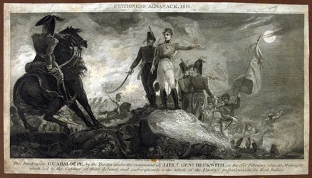 The Attack upon Guadeloupe, by the troops under the command of Lt. Gen. Beckwith, on the 3rd of February 1810 at midnight, from 